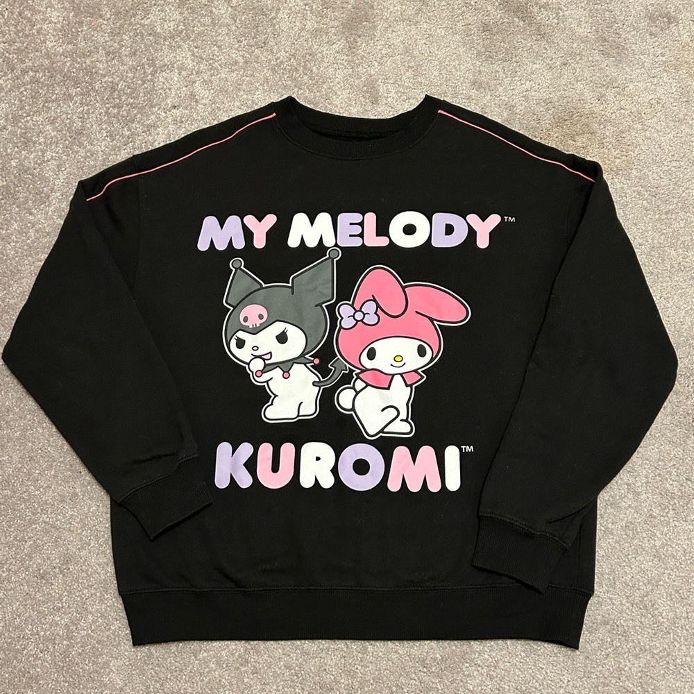 Sanrio Black Kuromi and My Melody Sweater